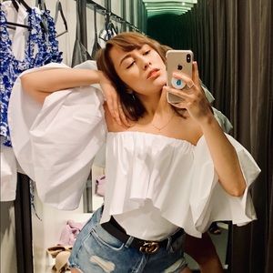 Zara Off the Shoulder Crop Top